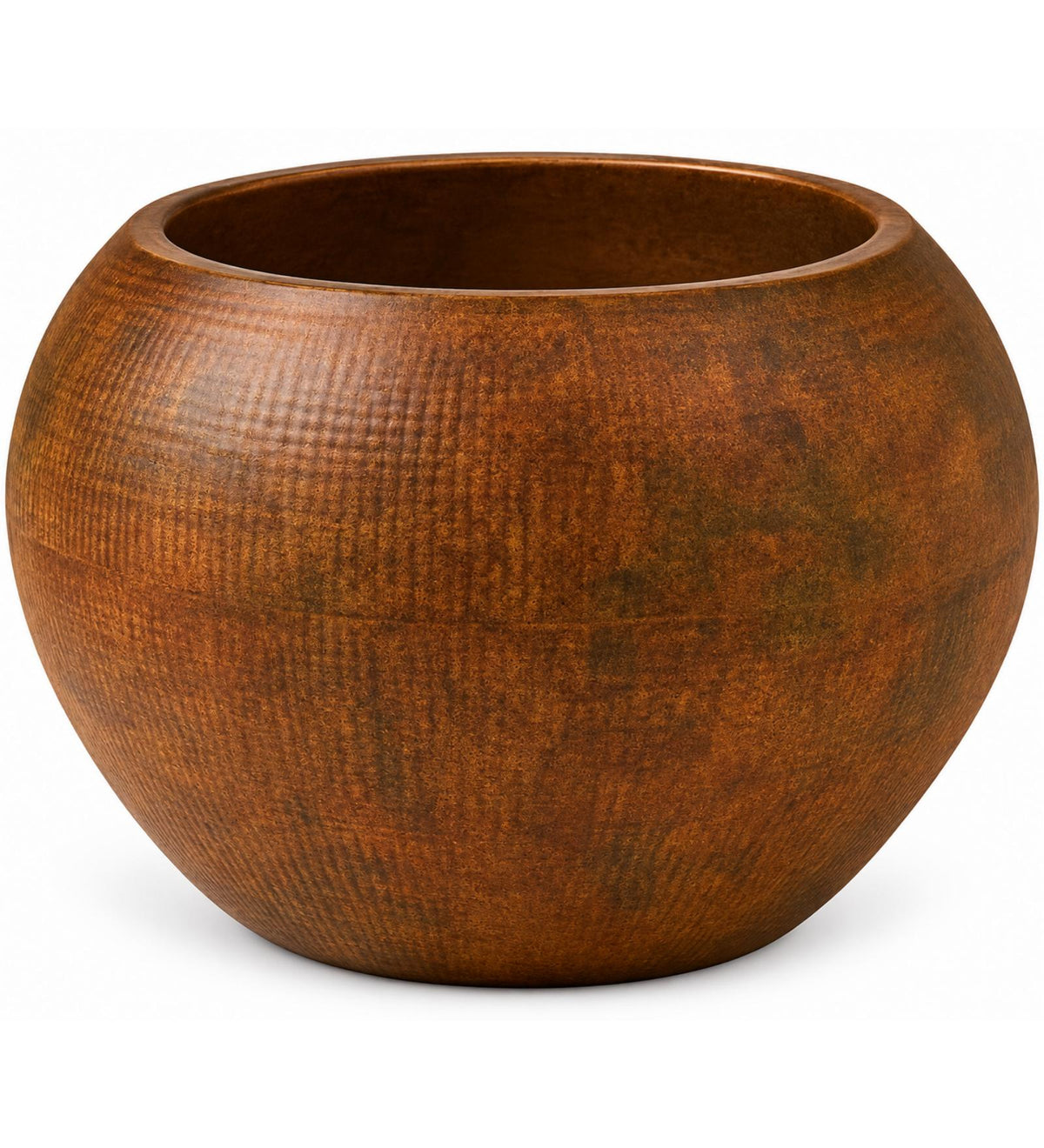 Earth Orb Indoor Planter – Rustic Brown - Close-up