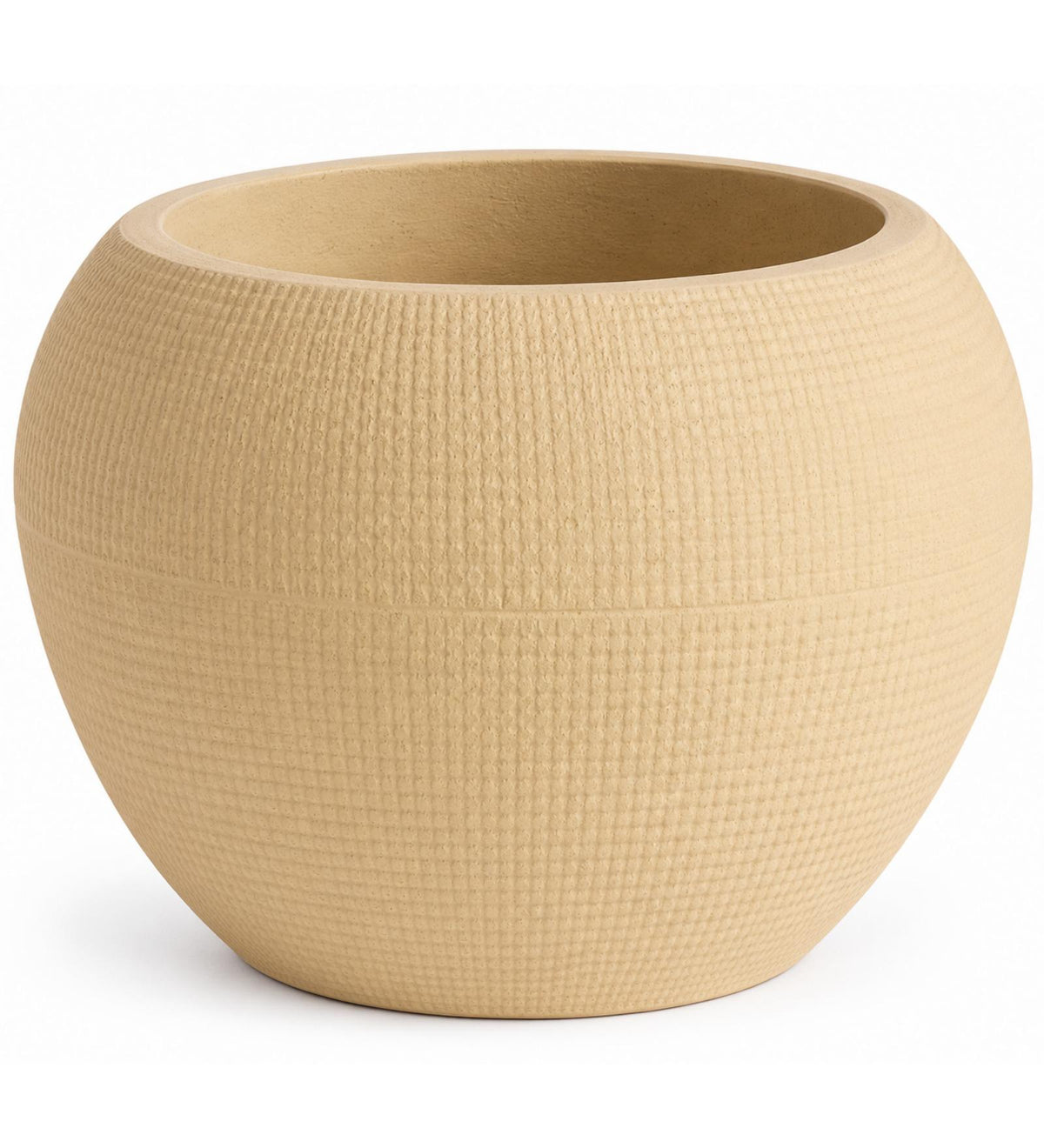 Earth Orb Outdoor Planter – Sandstone Beige - Close-up