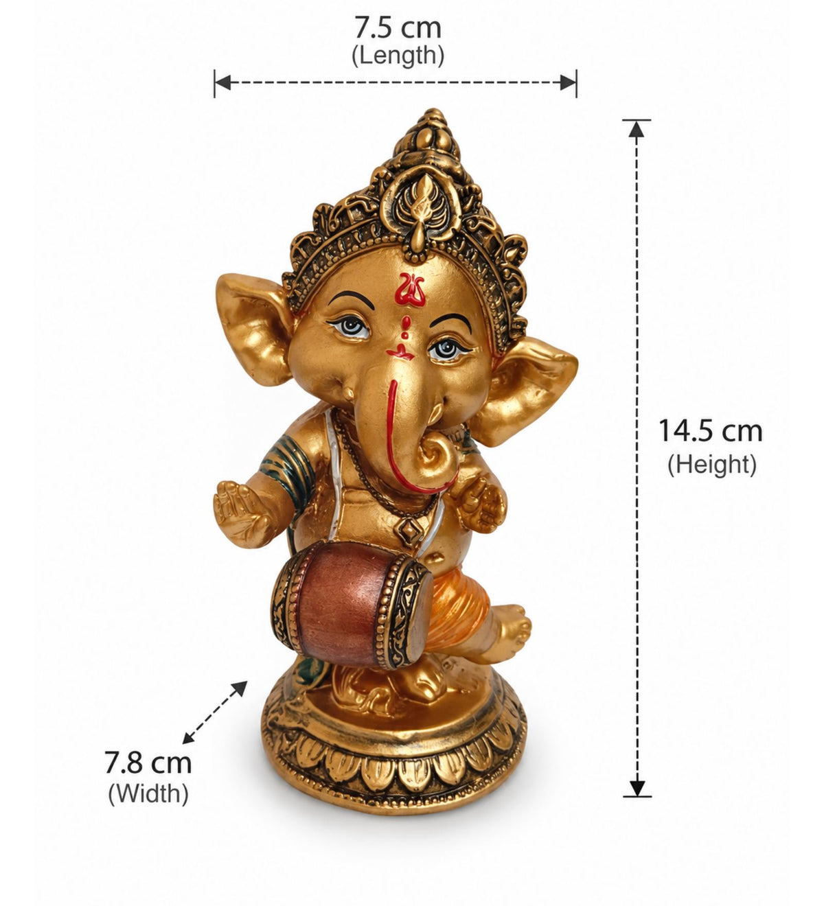 Ganesha playing dhol - Dimensions