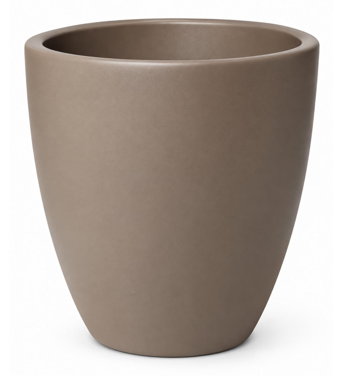 Soft Curve Indoor Planter – Warm Taupe - Close-up