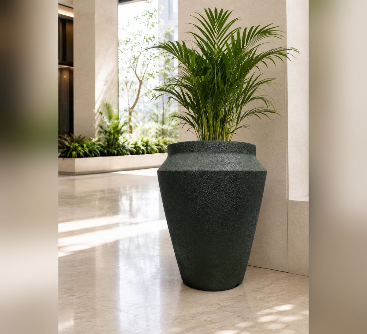 Tapered Planter – Black - Lifestyle