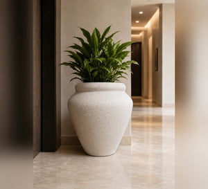 Sculptural Vase – White - Lifestyle