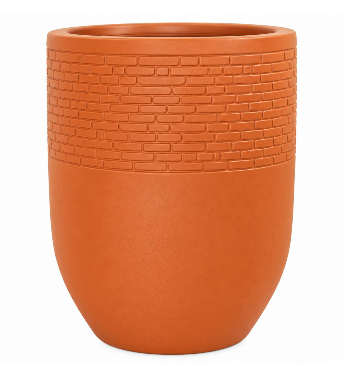 Urban Brick Planter – Terracotta Orange - White background