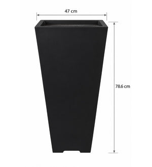 Urban Tower Indoor Planter – Matte Black - Dimensions