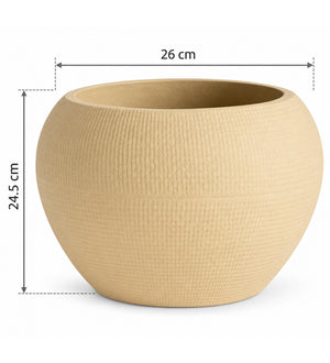 Earth Orb Outdoor Planter – Sandstone Beige - Dimensions