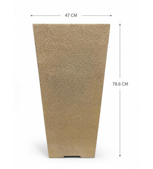 Tapered Textured Planter – Antique Finish - Dimensions