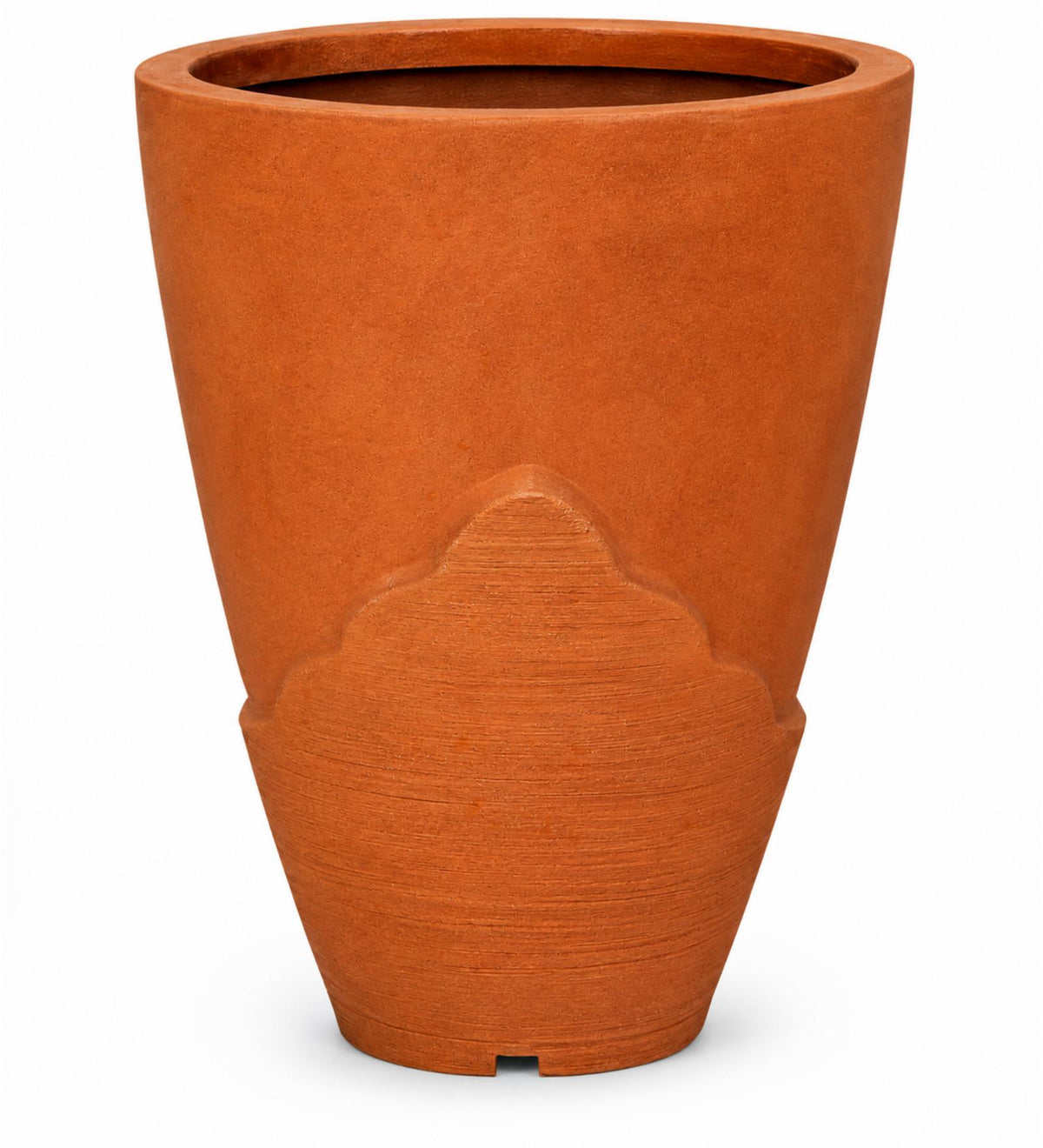 Terra Sculpt Indoor Planter – Terracotta Orange - Close-up
