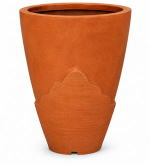 Terra Sculpt Indoor Planter – Terracotta Orange - Close-up