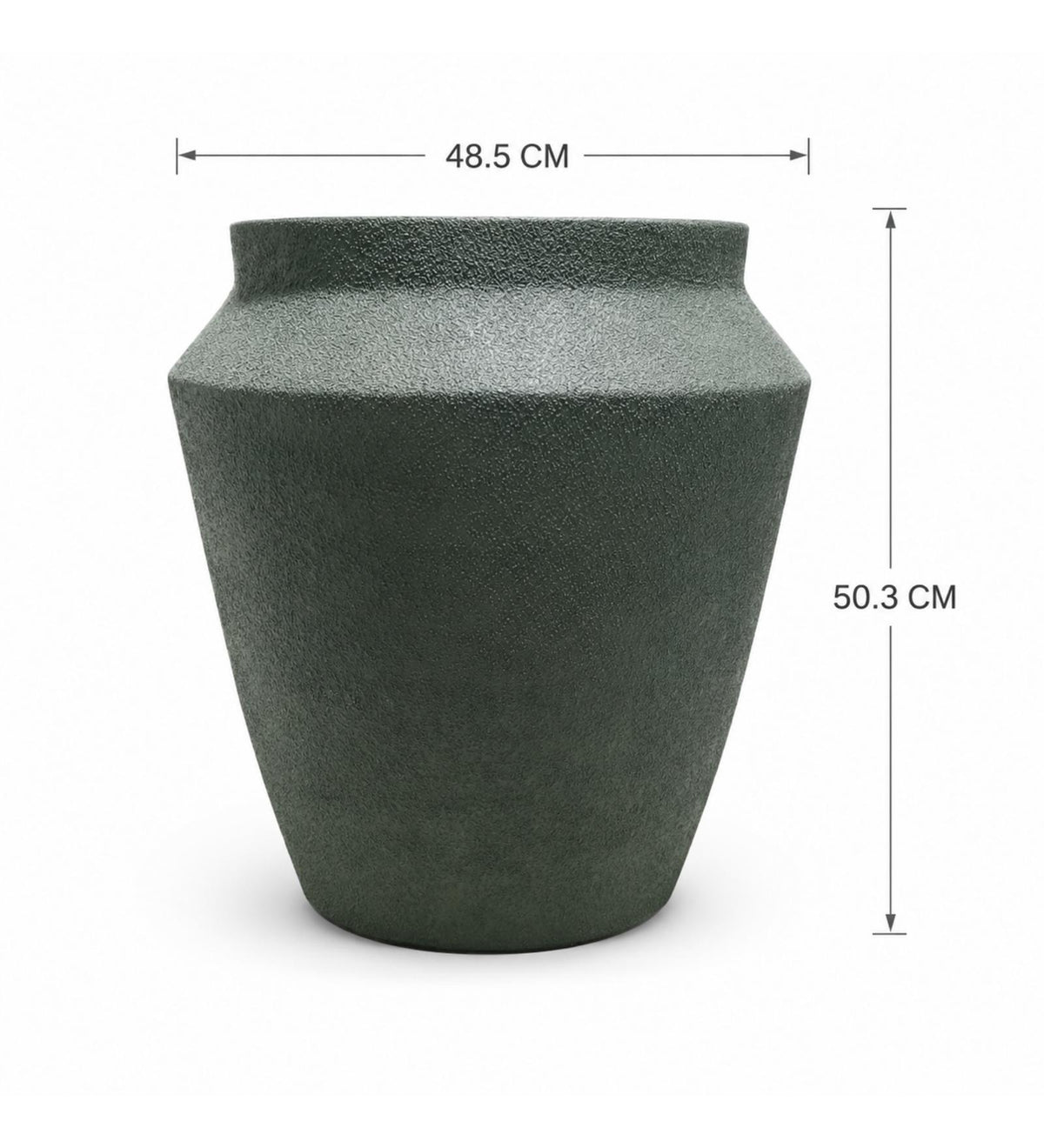 Contemporary Planter Vase – Olive Green - Dimensions
