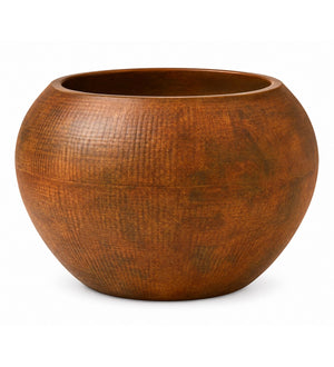 Earth Orb Indoor Planter – Rustic Brown - White background
