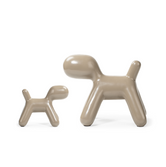 Cute Animal Puppy Showpiece for Bedroom Living Room Entrance Children Gift - Set of 2, Ash Grey