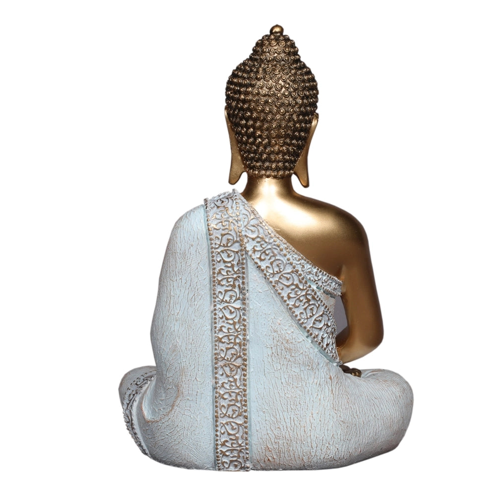 Meditative Buddha Decorative Showpiece – White