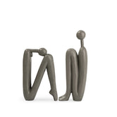 Thinking Man Bookend Figurine Human Sitting Sculpture