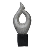 Ashnam Modern Abstract Sculpture Contemporary Home Accent - Cement Grey, 47cm