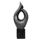 Ashnam Modern Abstract Sculpture Contemporary Home Accent - Rust Iron, 47cm