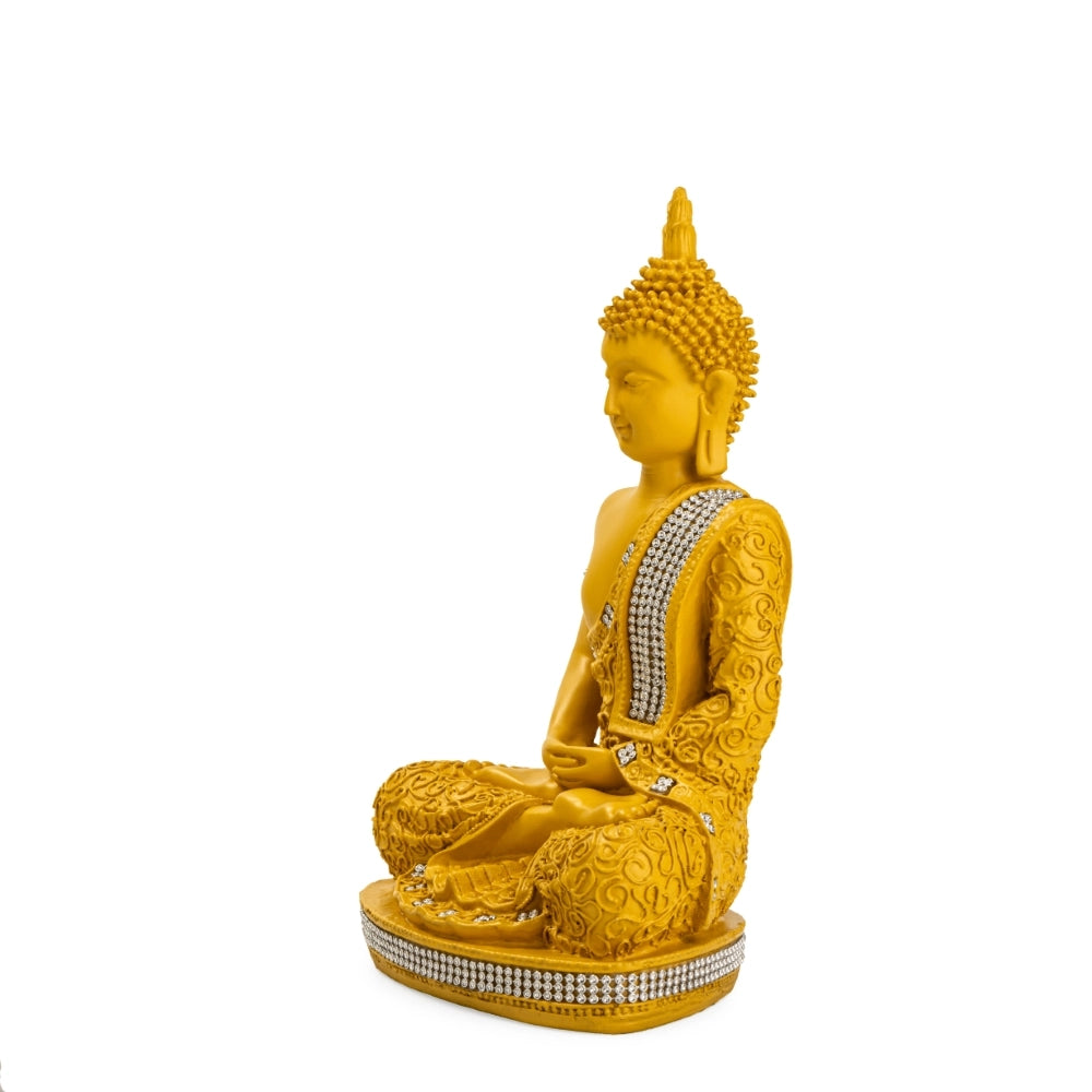 Meditative Buddha Decorative Showpiece – Yellow