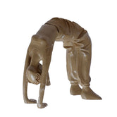 Lady Yoga Wheel Pose Decorative Showpiece, 13.3cm, Beige