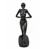 Healthy Yoga Pose Figurine Showpiece, 31.2cm, Black & Gold