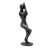 Lady Yoga Eagle Pose Decorative Showpiece, 32.5cm, Black & Gold