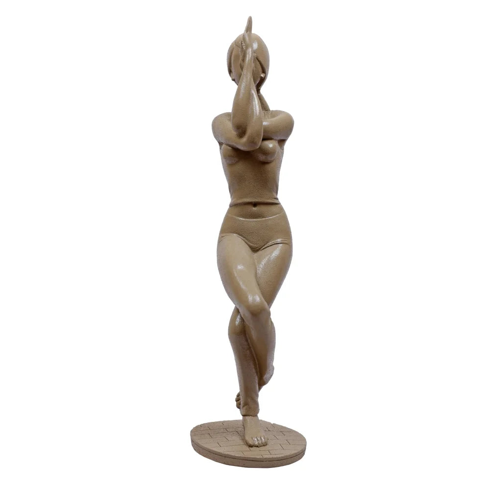 Lady Yoga Eagle Pose Decorative Showpiece, 32.5cm, Beige