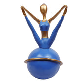 Wide Angle Sitted Pose Sitting on The Ball, 24.2cm, Blue & Gold