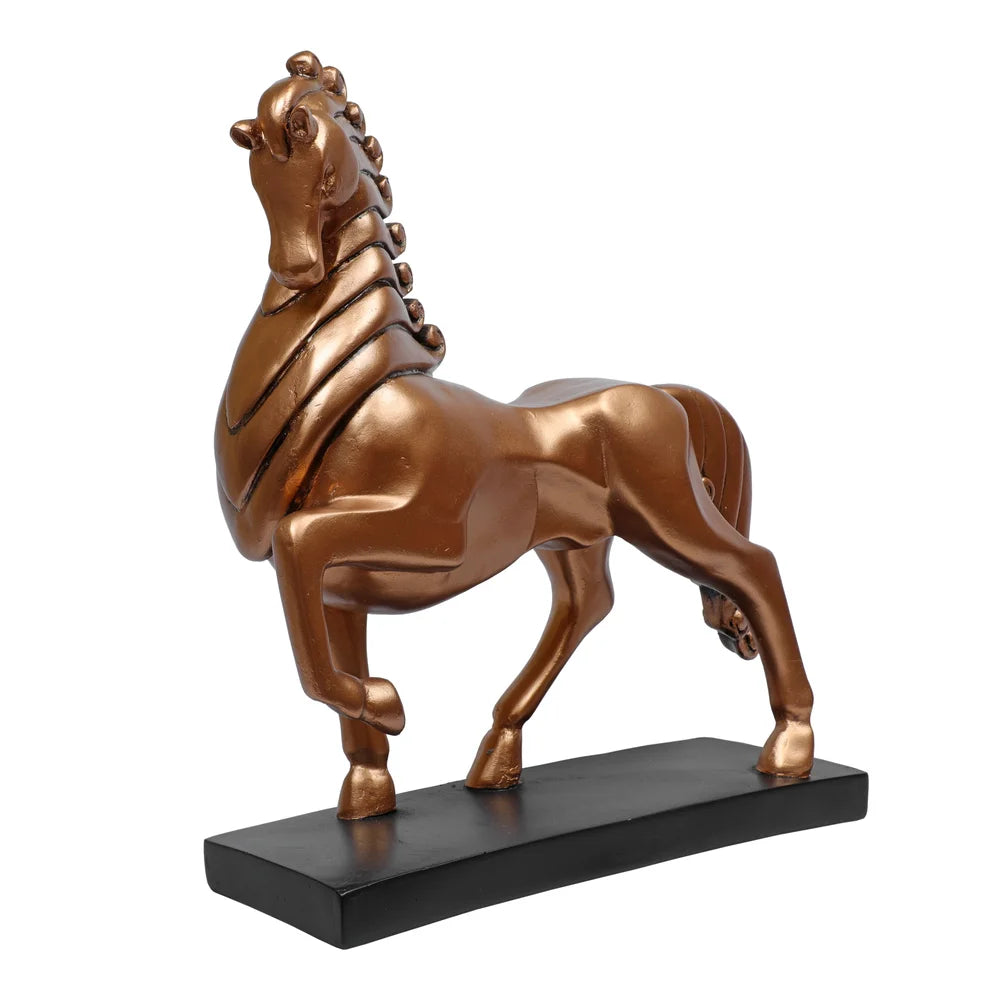 Horse Sculpture Showpiece, 30.5cm, Golden