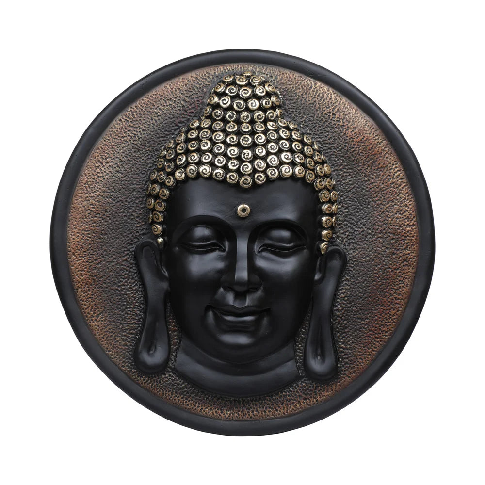 Meditative Buddha Head, 38cm, Multicolor