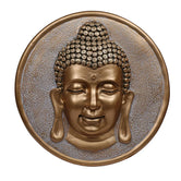 Meditative Buddha Head, 38cm, Gold & Bronze