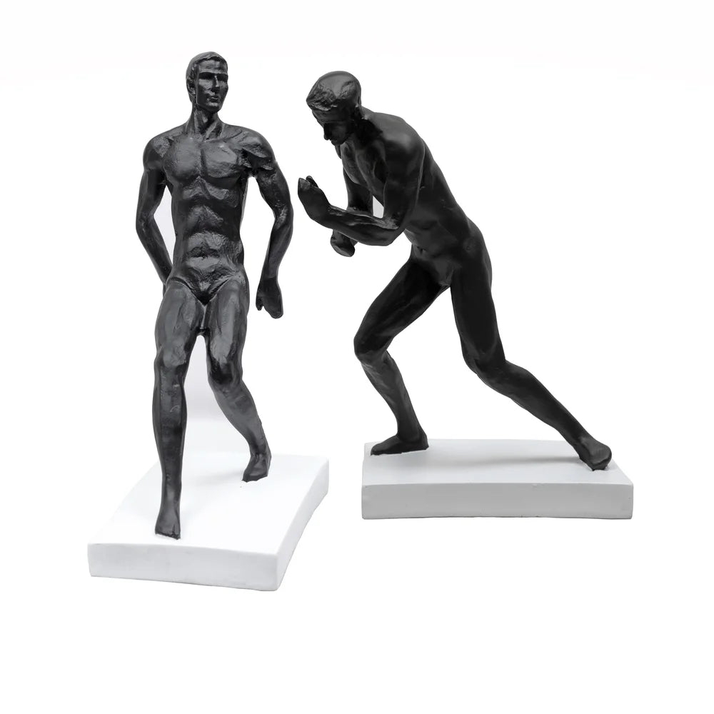 Abstract Figures Bookend, 25cm, Black – Ashnam Home