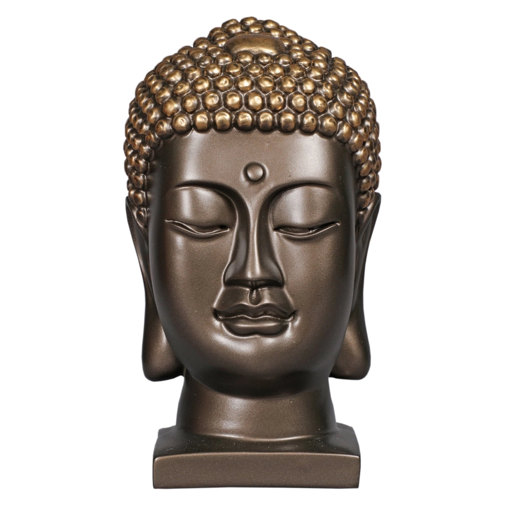 Buddha Head Decorative Showpiece – Bronze