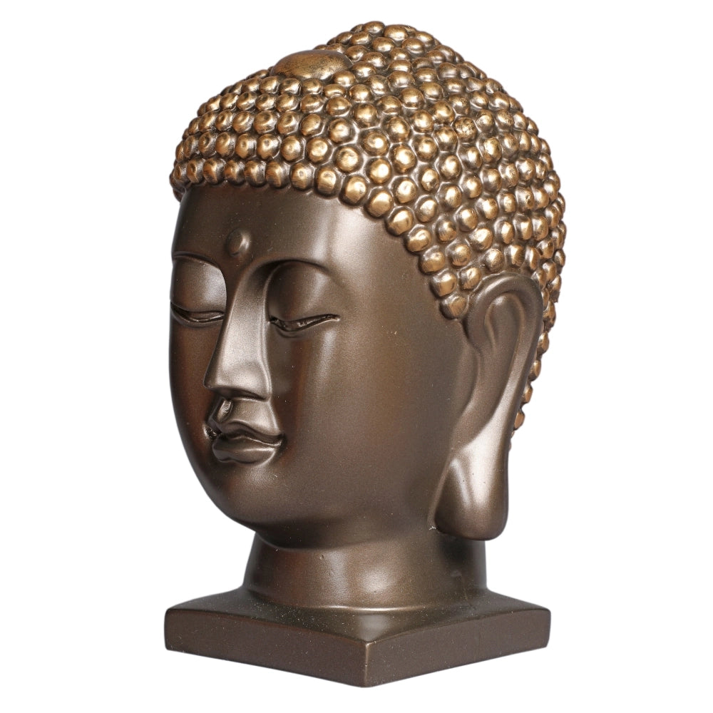 Buddha Head Decorative Showpiece – Bronze