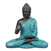 Blessing Buddha 15 Inch Decorative Showpiece – Black & Sky Blue