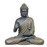 Blessing Buddha 15 Inch Decorative Showpiece – Black & Gold