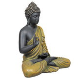 Blessing Buddha 15 Inch Decorative Showpiece – Brown & Yellow