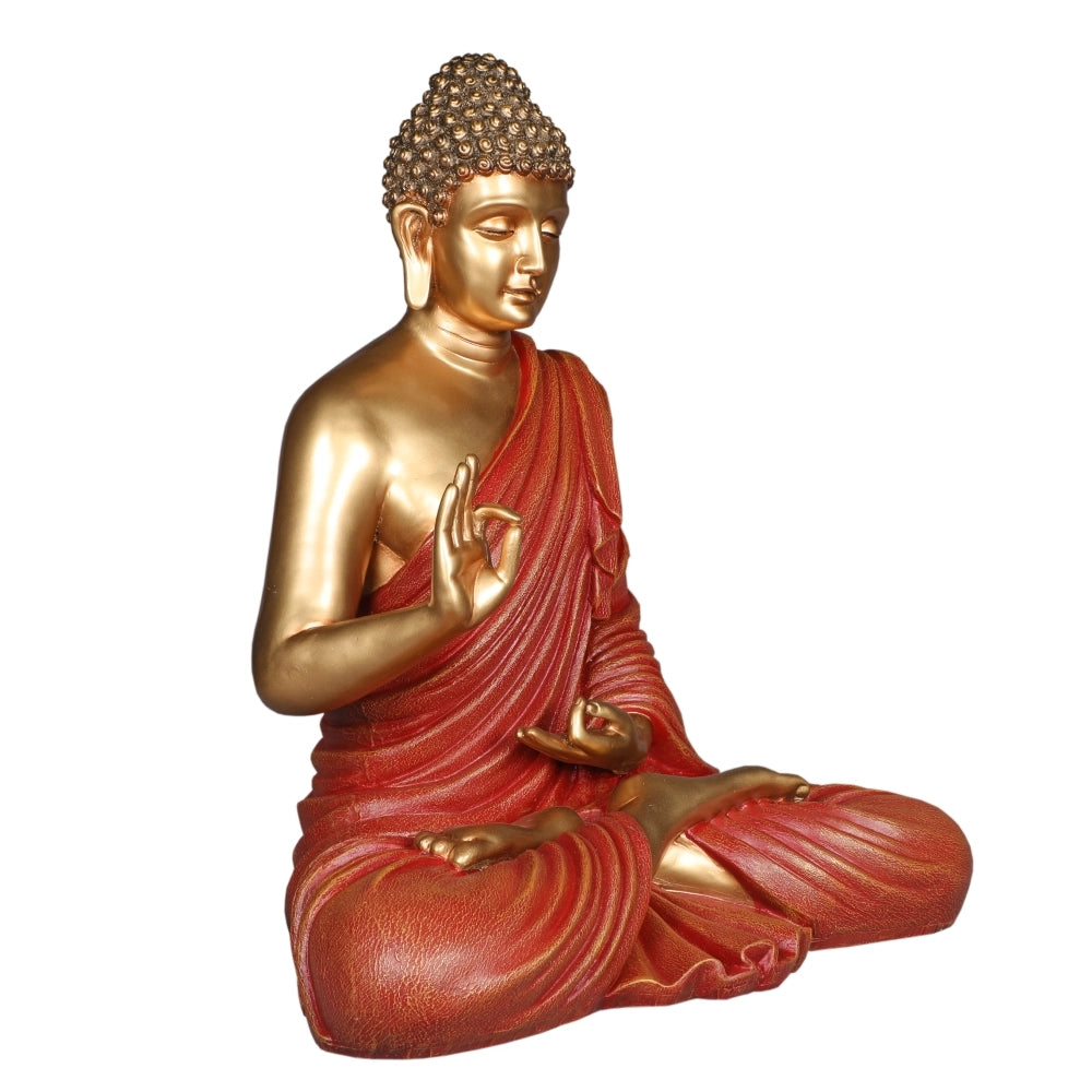 Blessing Buddha 24 Inch Decorative Showpiece – Gold & Red