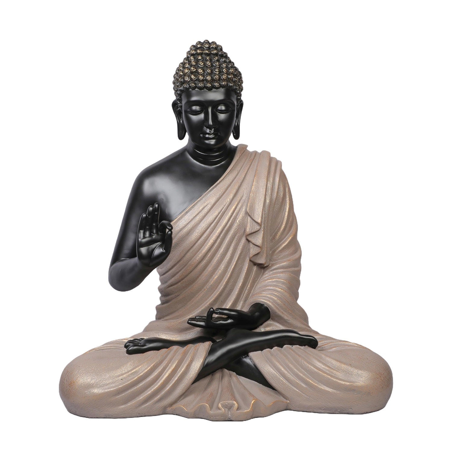 Ashnam Protection Buddha 24 Inch Decorative Showpiece - Rust Pink & Black, 58cm