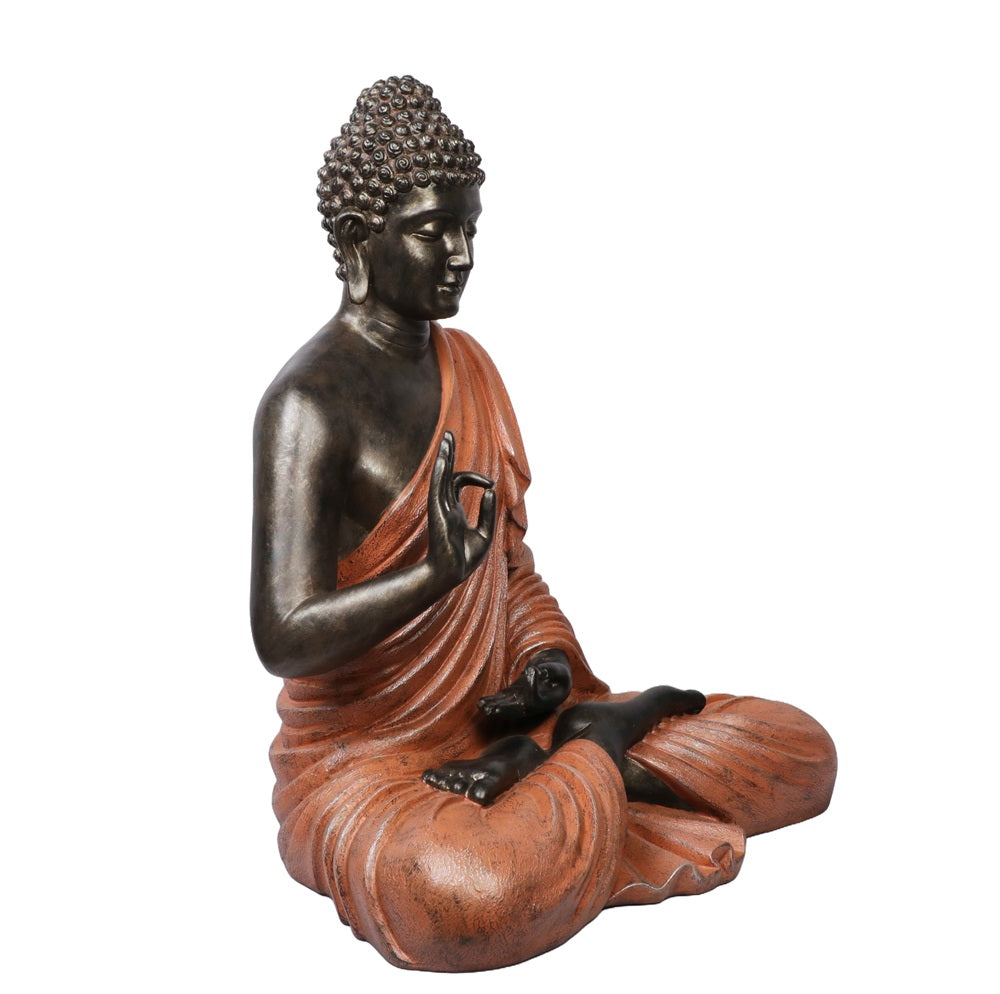 Ashnam Protection Buddha 24 Inch Decorative Showpiece - Antique Red & Brown, 58cm