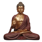 Ashnam Protection Buddha 19 Inch Decorative Showpiece – Gold & Red Wine