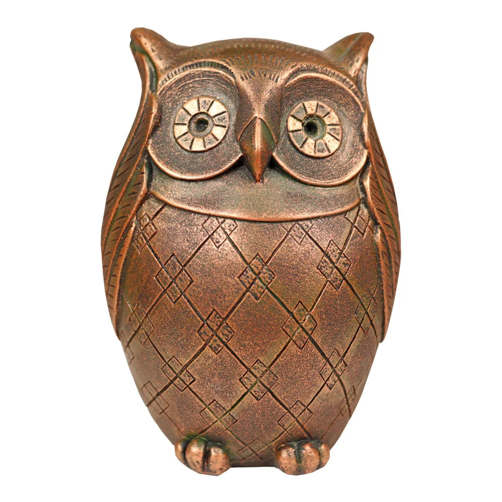 Owl Figurines Decor See No Evil, Hear No Evil, Speak No Evil Cute Owl Statue, 14.5cm, Bronze (Set of 3)