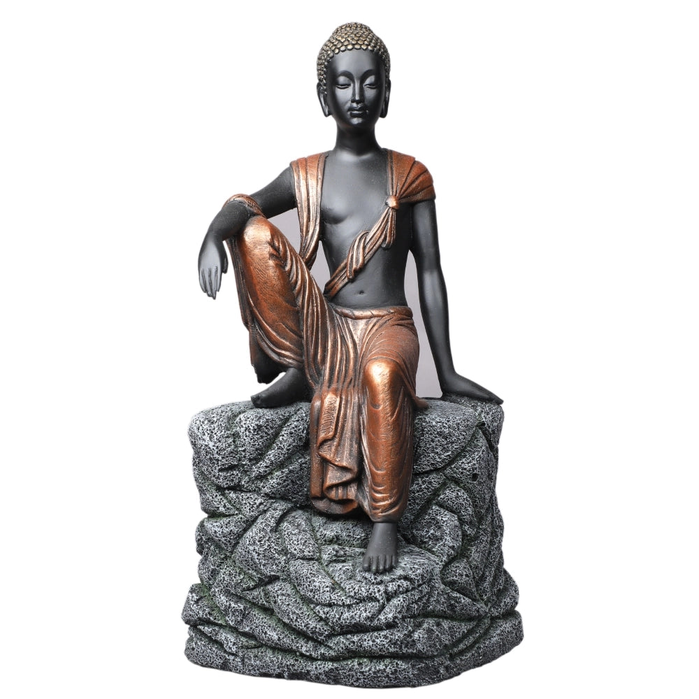 Stone Base Buddha Decorative Showpiece – Copper