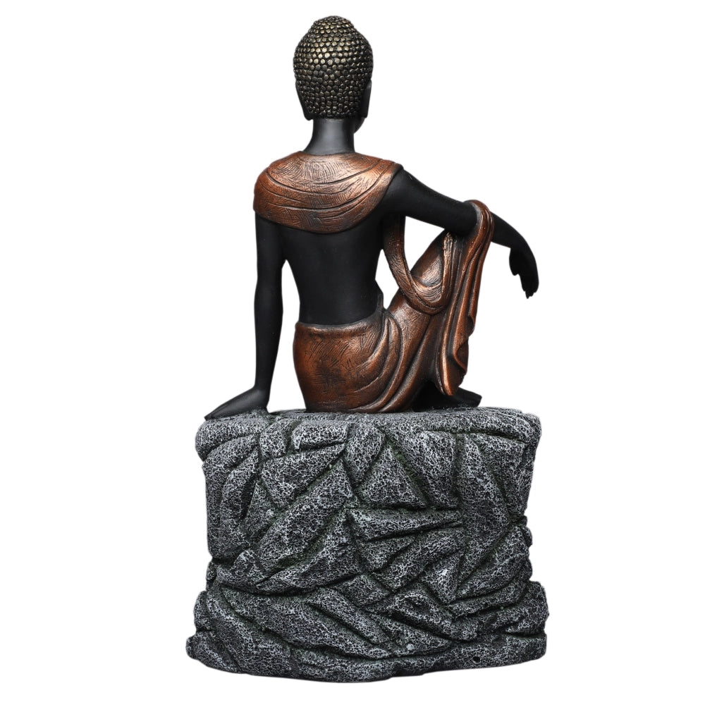 Stone Base Buddha Decorative Showpiece – Copper