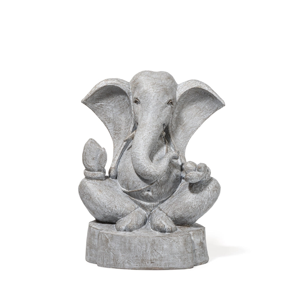 Ashnam Abstract Traditional Ganesha, Grey