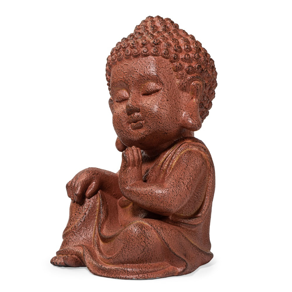 Blessing Monk Decorative Showpiece - Terracotta