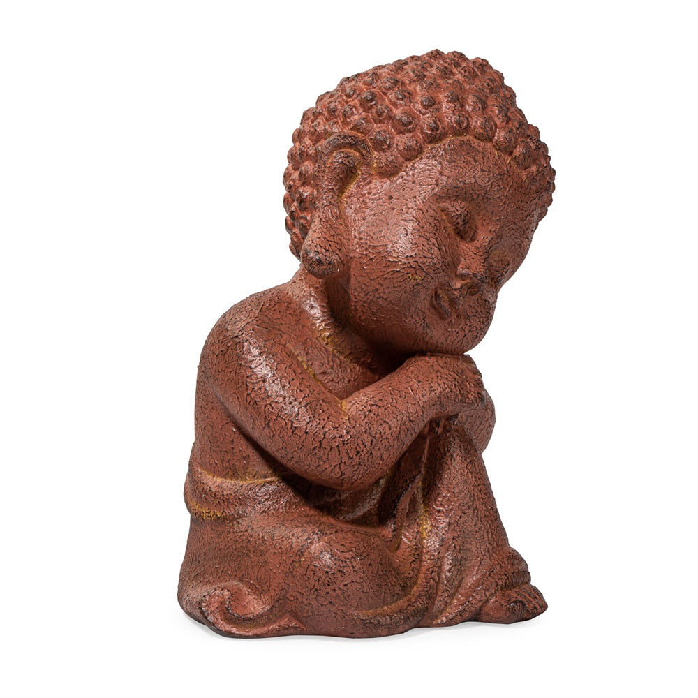 Thinking Monk Decorative Showpiece - Terracotta