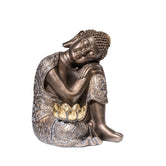 Ashnam Pleasing Lotus Candle Buddha – Left Side, Bronze & Grey