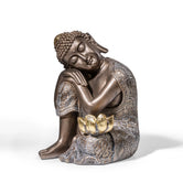 Ashnam Pleasing Lotus Candle Buddha – Right Side, Bronze & Grey