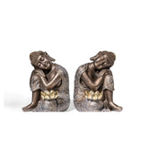 Ashnam Resting Buddha Bookend – Left Side & Right Side, Set of Two