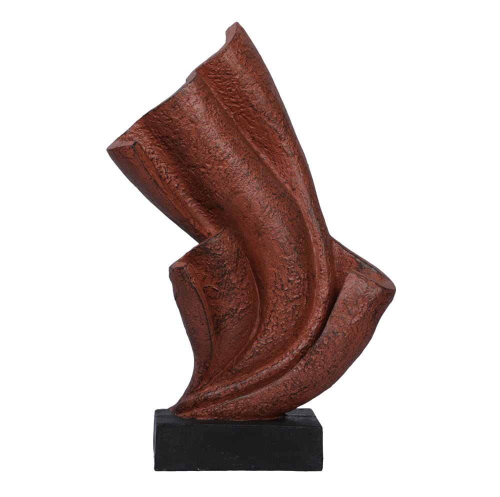 Ashnam Elegant Abstract Clay Sculpture Modern Art Décor - Terracotta, 36cm