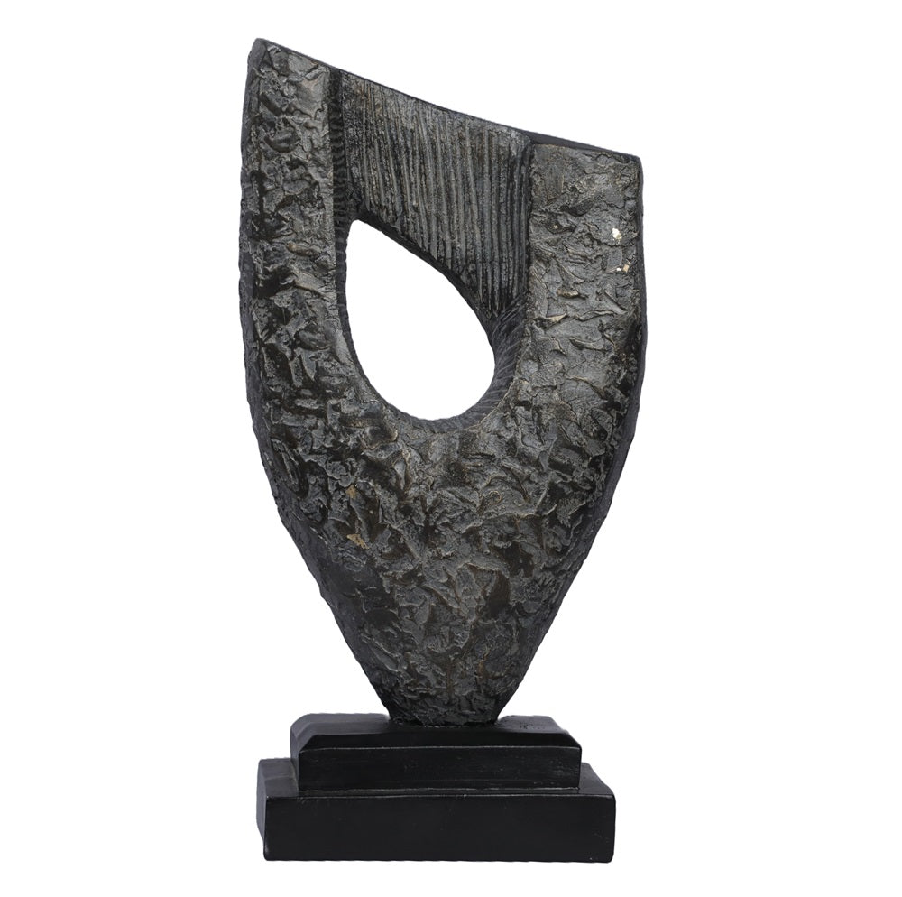 Ashnam Textured Abstract Sculpture Modern Art Home Décor - Granite, 35cm