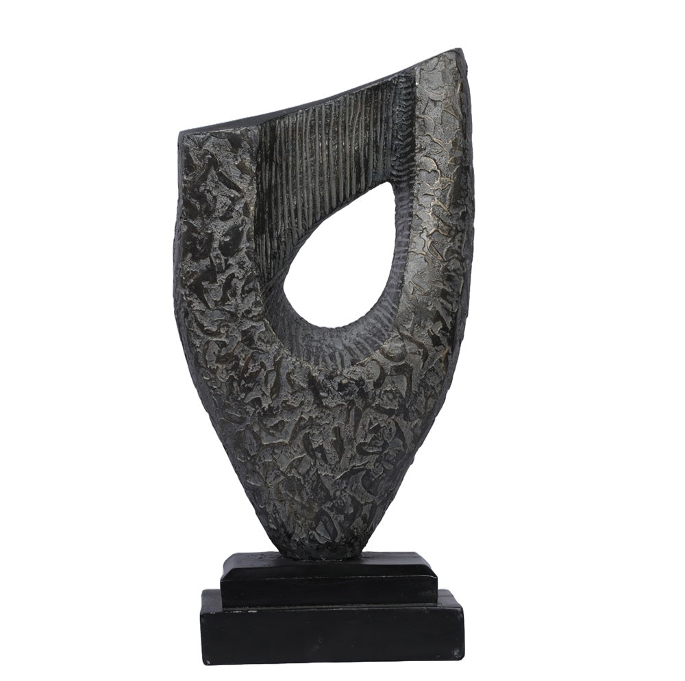 Ashnam Textured Abstract Sculpture Modern Art Home Décor - Granite, 35cm